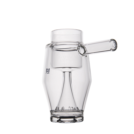 MJ Arsenal Proxy Bubbler Mini front view, compact glass dab rig with clear, smooth finish