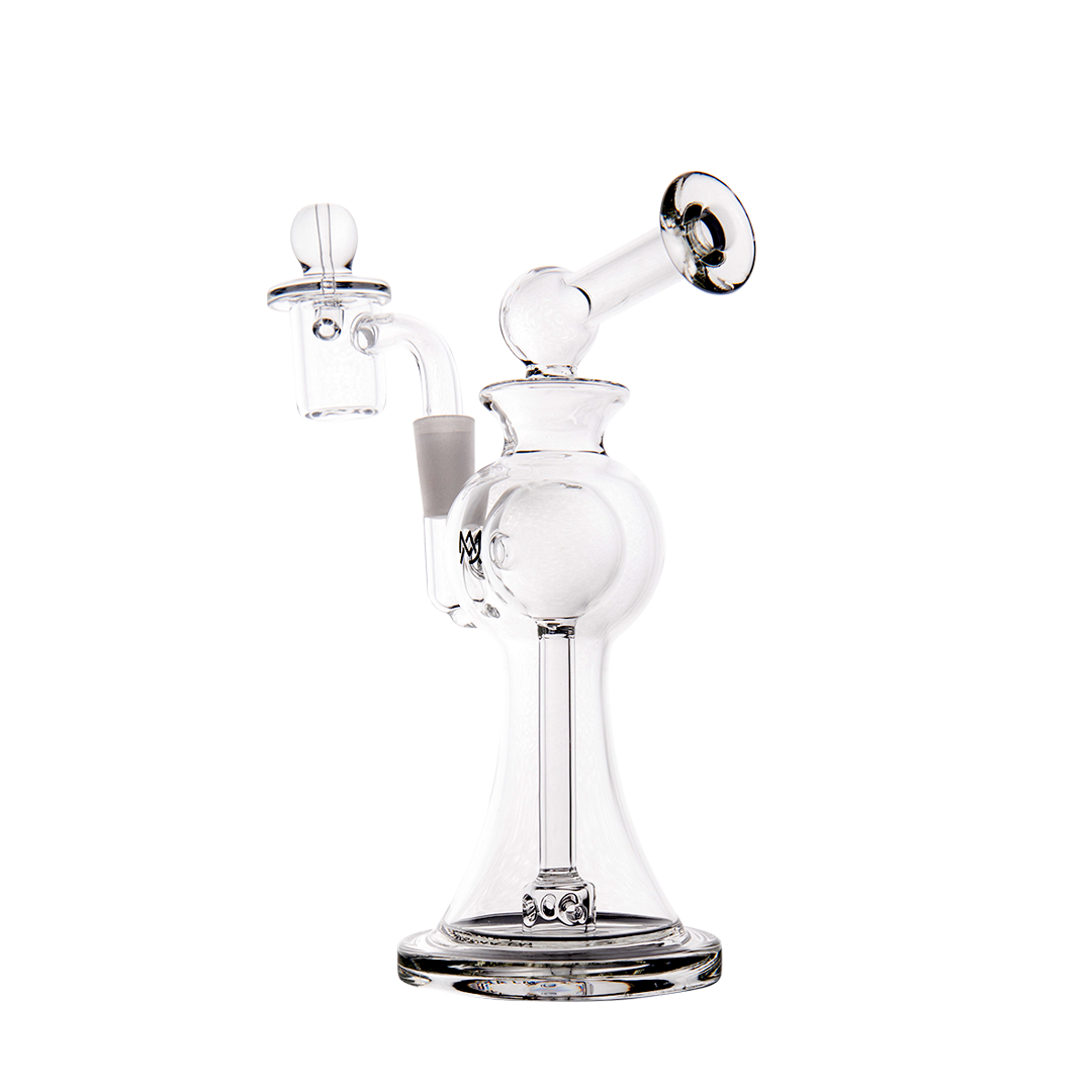 MJ Arsenal Apollo Mini Dab Rig - Clear Borosilicate Glass - 7" Tall with Banger Hanger