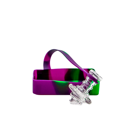 RiO Tethered Silicone Sleeve in vibrant purple and green, perfect for secure handling