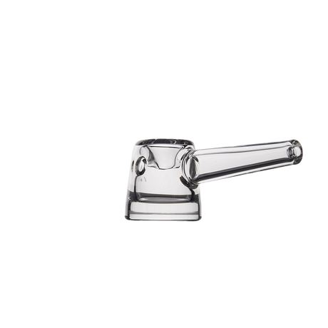 MJ Arsenal Deco Hand Pipe - Clear Glass with Compact Design - Side View