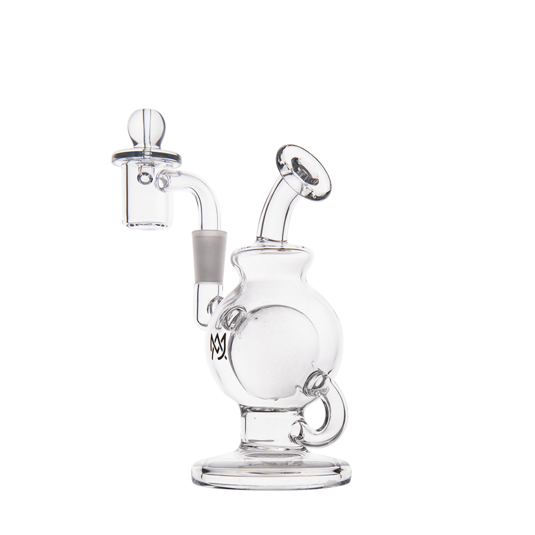 MJ Arsenal Atlas Mini Dab Rig with Honeycomb Percolator - Front View on White