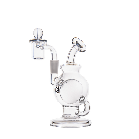 MJ Arsenal Atlas Mini Dab Rig with Honeycomb Percolator - Front View on White