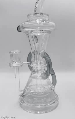 AFM The Looking Glass Recycler - 12" Dab Rig with 90 Degree Joint and Borosilicate Glass