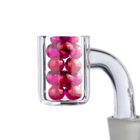 MJ Arsenal Ruby Terp Pearls 6mm for Dab Rigs - Close-up Side View on White Background