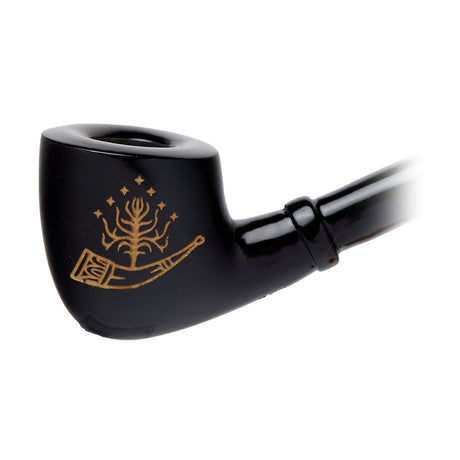 Shire Pipes Engraved Cherry Wood Hand Pipe - LOTR Collector's Edition Side View