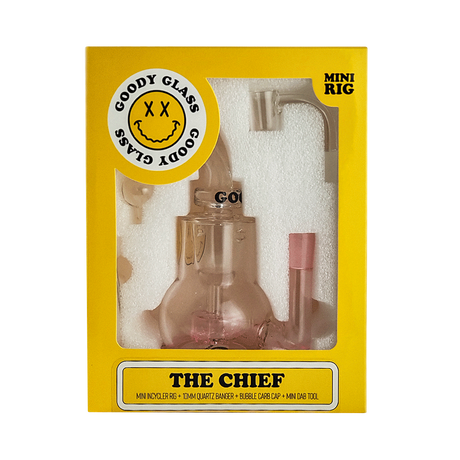 Goody Glass - The Chief Mini Rig 4-Piece Kit, Front View, Compact & Travel-Friendly