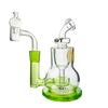 Goody Glass - The Chief Mini Rig in Slime Green, 4-Piece Kit with Quartz Banger - Front View