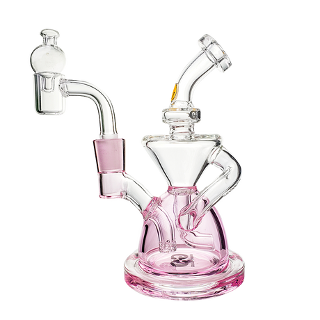 Goody Glass Twister Mini Rig 4-Piece Kit, Pink Accents, Front View on White Background