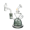 Goody Glass Twister Mini Rig 4-Piece Kit in Transparent Black, Front View, Portable Dab Rig