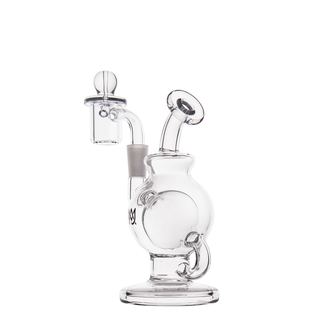 MJ Arsenal Atlas Mini Dab Rig with Dual Ball Design and Honeycomb Percolation, Front View