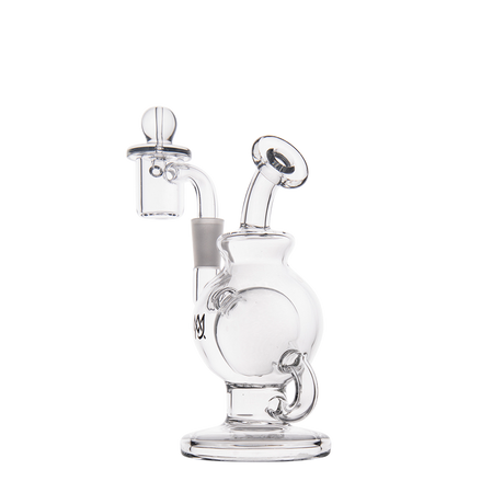 MJ Arsenal Atlas Mini Dab Rig with Dual Ball Design and Honeycomb Percolation, Front View