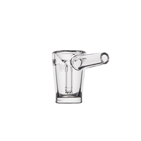 MJ Arsenal Basin Compact Bubbler, 100% Borosilicate Glass, Front View on Seamless White