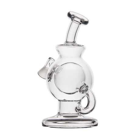 MJ Arsenal Atlas Vape Edition dab rig front view, compact and portable with a clear glass design