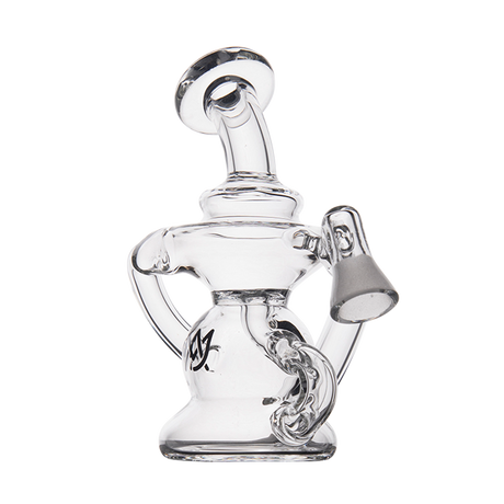 MJ Arsenal Hydra Vape Edition - Compact Clear Glass Dab Rig with Logo - Front View