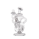 MJ Arsenal Infinity Mini Dab Rig, clear borosilicate glass, compact design, front view