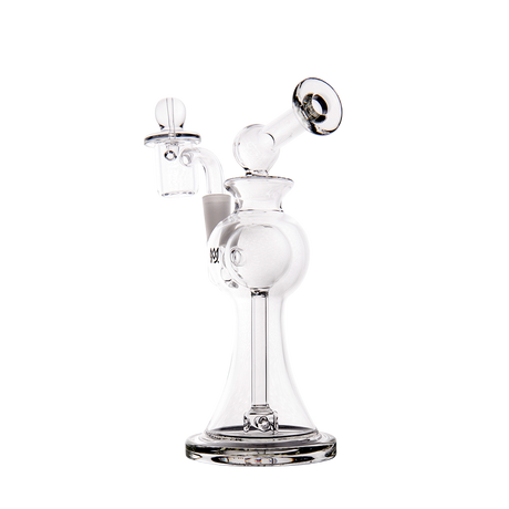 MJ Arsenal Apollo Mini Dab Rig, Clear Borosilicate Glass, 7" with 90 Degree Banger Hanger