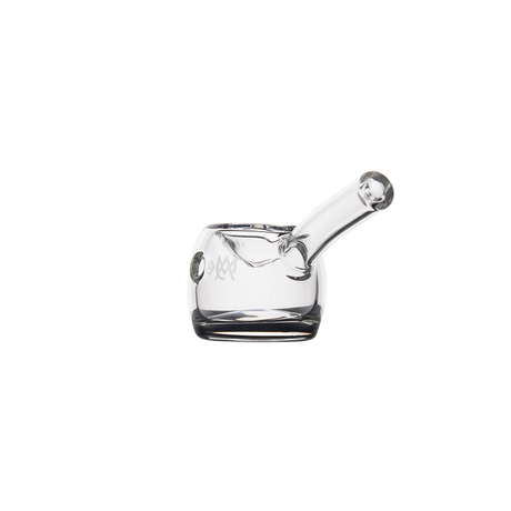 MJ Arsenal Perch Hand Pipe - Clear Glass - Front View on Seamless White Background