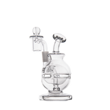 MJ Arsenal Royale Mini Dab Rig with Quartz Bucket and Dual Filtration, front view on white