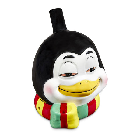 FashionCraft Penguin Pipe - Handcrafted Ceramic - Front View on White Background