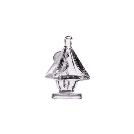 MJ Arsenal King Bubbler, clear glass with smooth filtration, compact for easy travel, front view