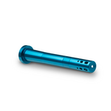 Chill Steel Pipes - Aqua Blue Break Resistant Downstem Front View on White