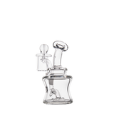 MJ Arsenal Jammer Mini Dab Rig - Clear Borosilicate Glass, 4" Tall, 10mm Female Joint, 90 Degree Banger Hanger