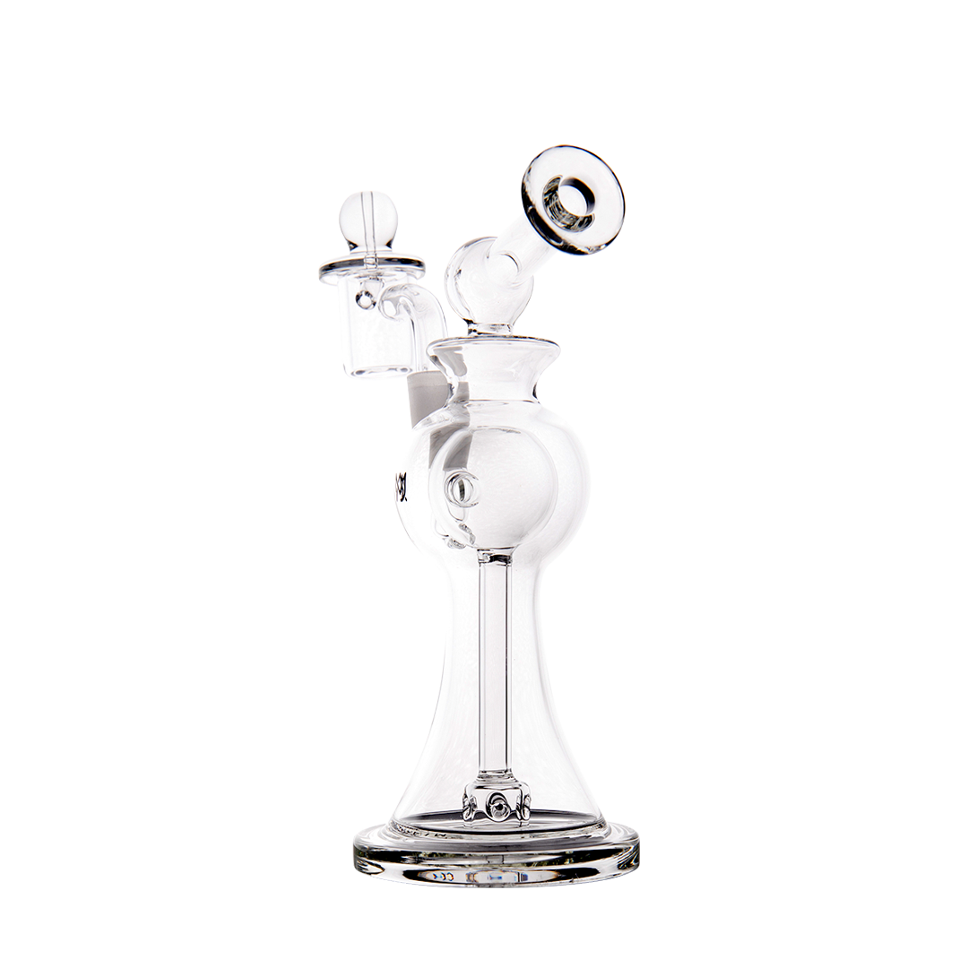 MJ Arsenal Apollo Mini Dab Rig - Clear Borosilicate Glass with 90 Degree Banger Hanger