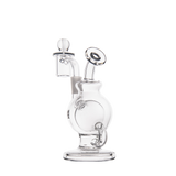 MJ Arsenal Atlas Mini Dab Rig with Honeycomb Percolation, Double Ball Design, 5" Height, Front View