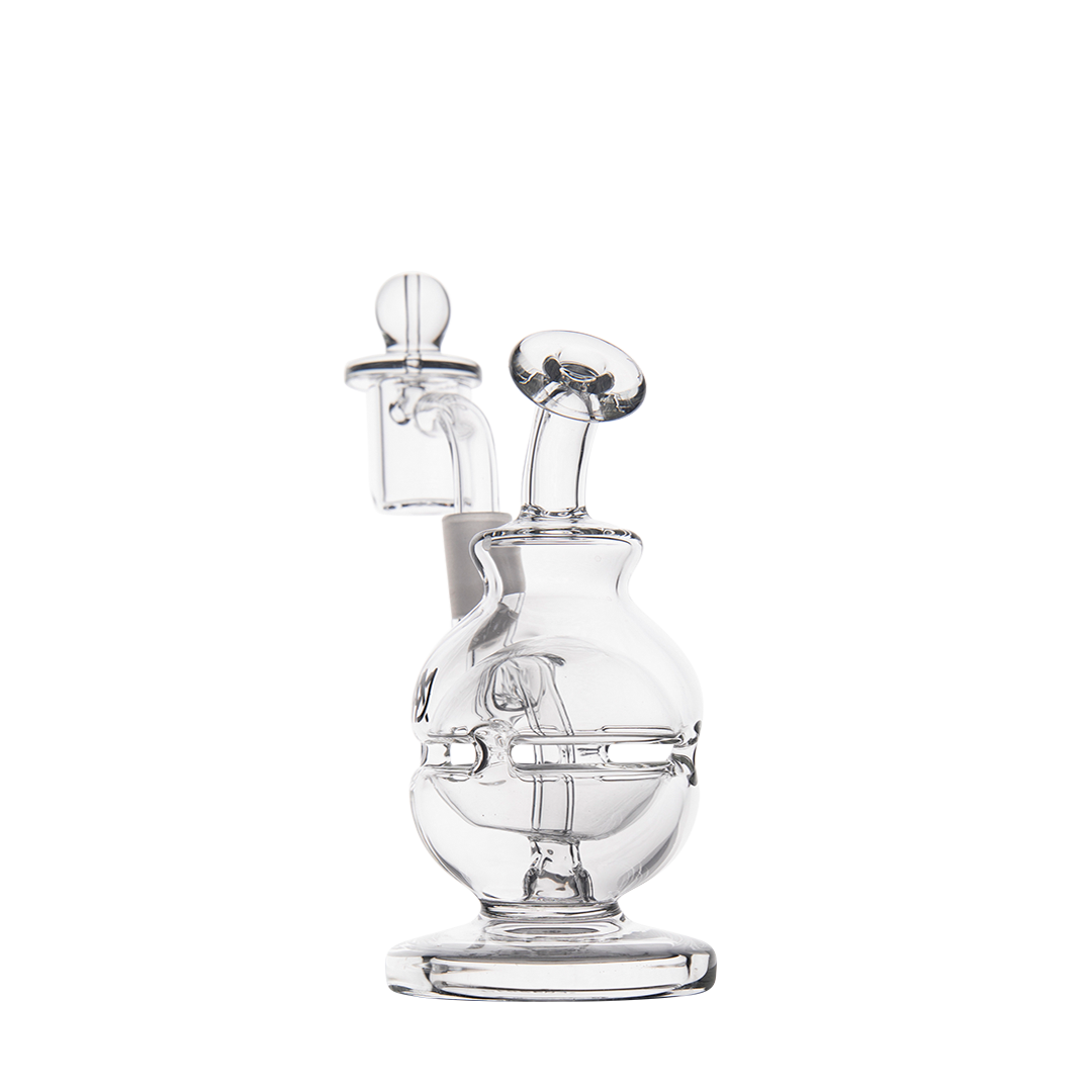 MJ Arsenal Royale Mini Dab Rig in Clear Borosilicate Glass with Banger Hanger Design