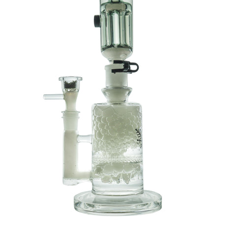 Freeze Pipe Mini Bong with glycerin chamber and honeycomb percolator, front view on white background