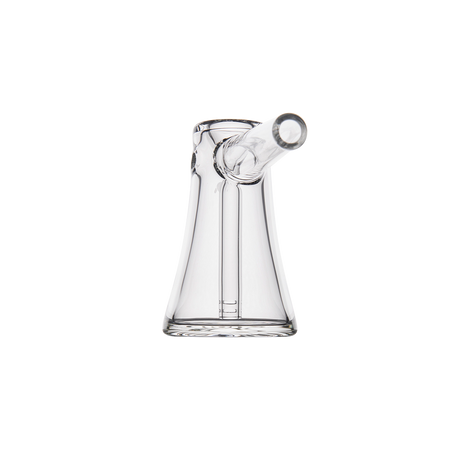 MJ Arsenal Vulkan Bubbler - Clear Glass Compact Side View on White Background