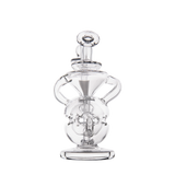 MJ Arsenal Infinity Mini Dab Rig with clear borosilicate glass, banger hanger design, front view