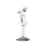 MJ Arsenal Apollo Mini Dab Rig, Clear Borosilicate Glass, 7" with Banger Hanger, Front View