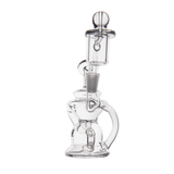 MJ Arsenal Hydra Mini Dab Rig, clear borosilicate glass, 90-degree banger hanger design