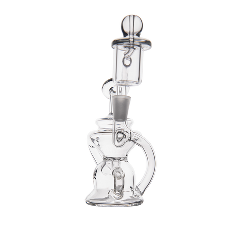 MJ Arsenal Hydra Mini Dab Rig, clear borosilicate glass, 90-degree banger hanger design