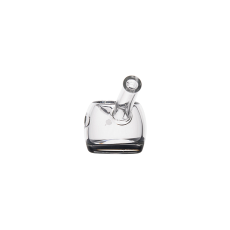 MJ Arsenal Perch Hand Pipe - Clear Glass with Side Carb - Front View
