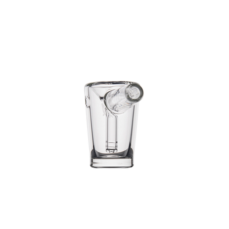 MJ Arsenal Basin Compact Bubbler, 100% Borosilicate Glass, Front View on Seamless White Background
