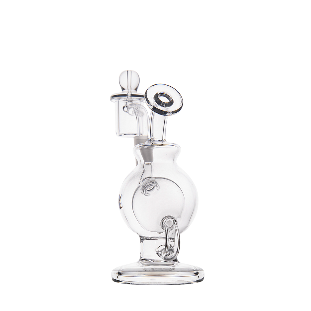 MJ Arsenal Atlas Mini Dab Rig, Honeycomb Percolation, Double Ball, 5" Compact Design, Front View