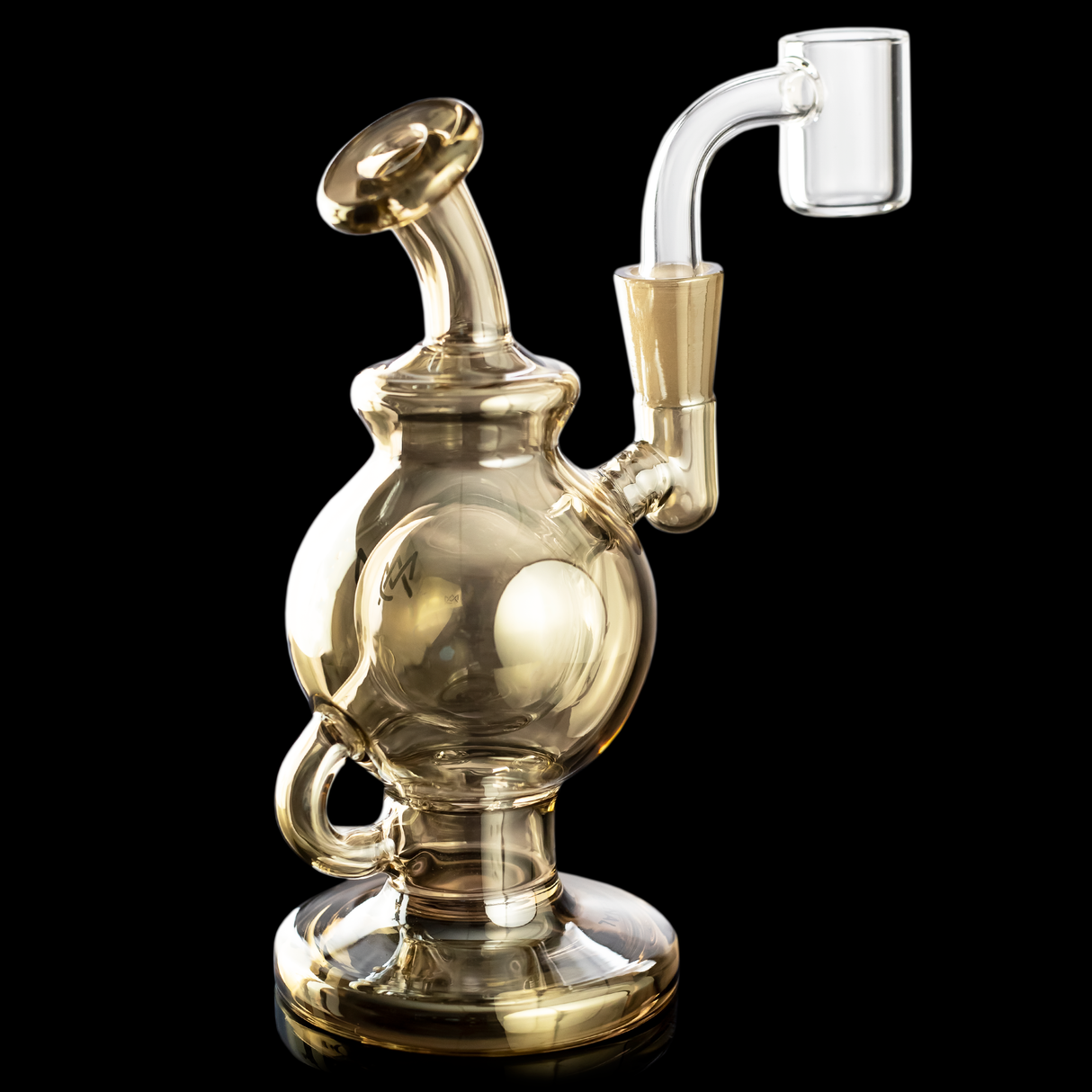 MJ Arsenal Gold Atlas Mini Rig LE with Honeycomb Percolator and 10mm Glass Banger