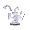 Goody Glass Atom Mini Dab Rig Kit, clear variant, with quartz banger and dab tool
