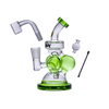 Goody Glass - Atom Mini Dab Rig in Slime Green with Quartz Banger and Dab Tool