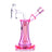 Aurelia Mini Rig in Electro Pink, compact 5" dab rig with 90-degree joint, front view on white background