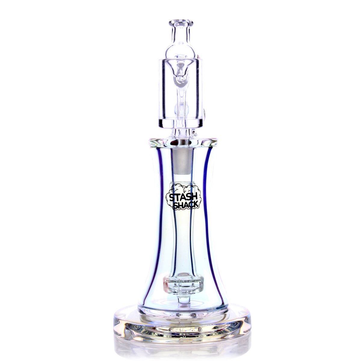 Aurelia Mini Rig by The Stash Shack, 5" Borosilicate Glass Dab Rig with 90 Degree Joint, Front View