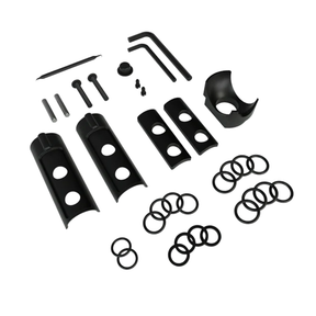 Stündenglass Maintenance Kits with various cleaning tools and replacement parts, top view on white background