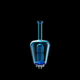 Dr Dabber Boost Evo Bottle Glass Attachment, Borosilicate Dab Rig Part, Front View on Black
