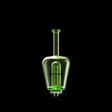 Dr Dabber Boost Evo Borosilicate Glass Attachment in green, front view on a black background