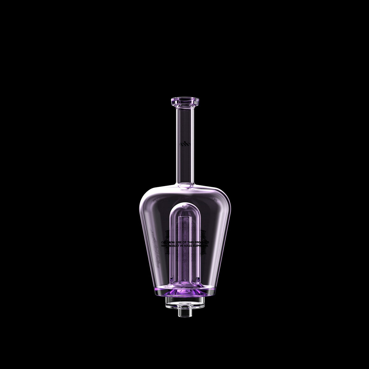 Dr Dabber Boost Evo Bottle Glass Attachment in purple, high-quality borosilicate, front view on black