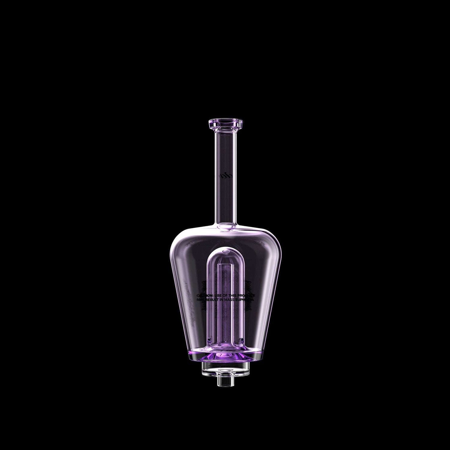 Dr Dabber Boost Evo Bottle Glass Attachment in purple, high-quality borosilicate, front view on black