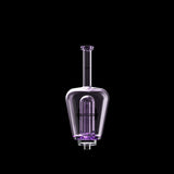 Dr Dabber Boost Evo Bottle Glass Attachment in purple, high-quality borosilicate, front view on black