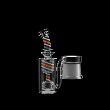 Dr. Dabber Switch LE Snowflake Swirl Recycler Attachment, side view on black background